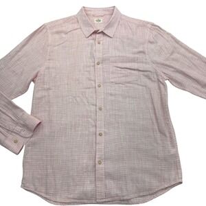 Marine Layer Men's Light Pink Button-Down Casual Shirt